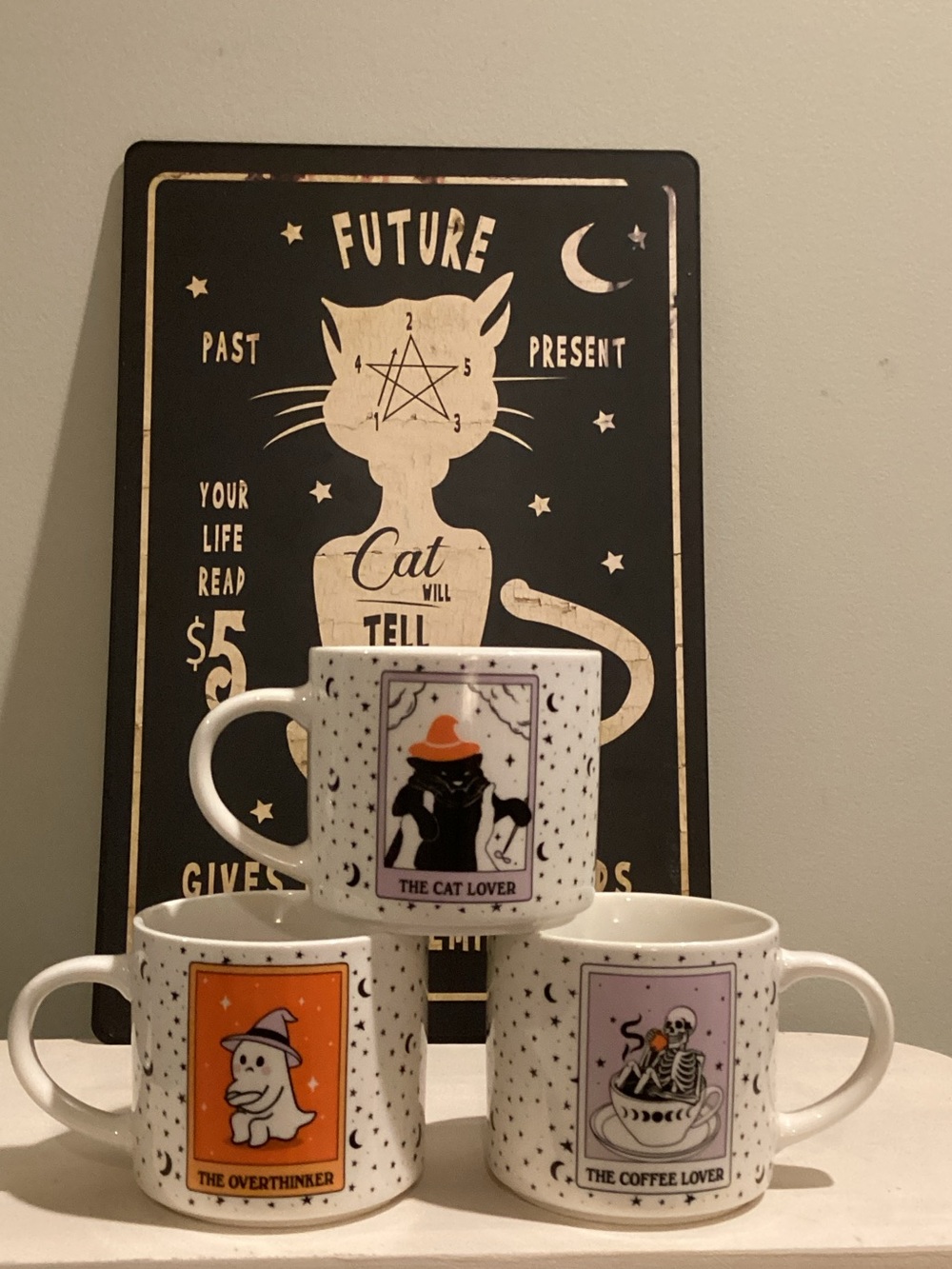 Set of 3 Tarot Card Inspired Halloween Mugs 👻